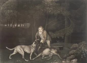 Freeman, gardien du comte de Clarendon, avec un chien et une biche blessée, 1804